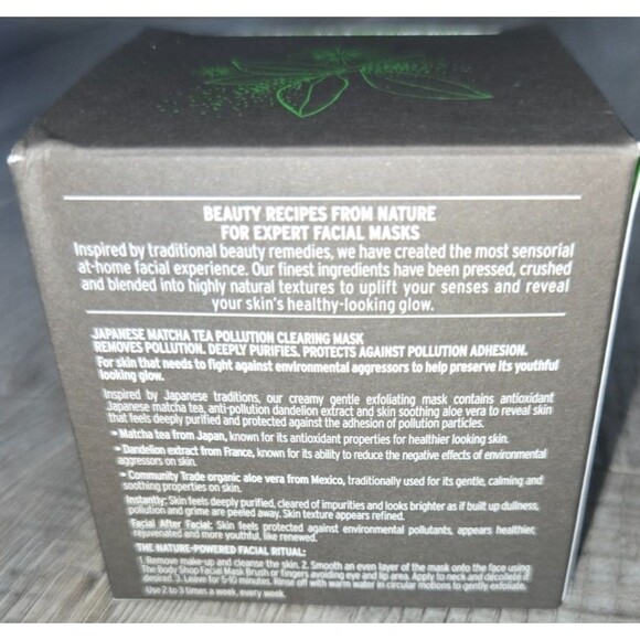 The Body Shop Japanese Matcha Tea Pollution Clearing Face Mask, 2.6 Fl Oz Vegan - Picture 3 of 4